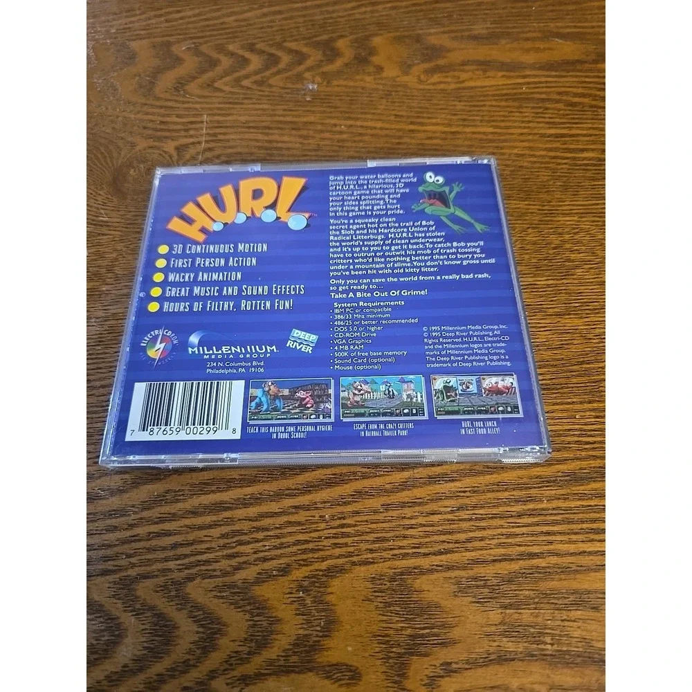 H.U.R.L. HURL Slob Zone 3D (PC, 1995, CD-ROM) Jewel Case 3D VIDEO Game | Nice!